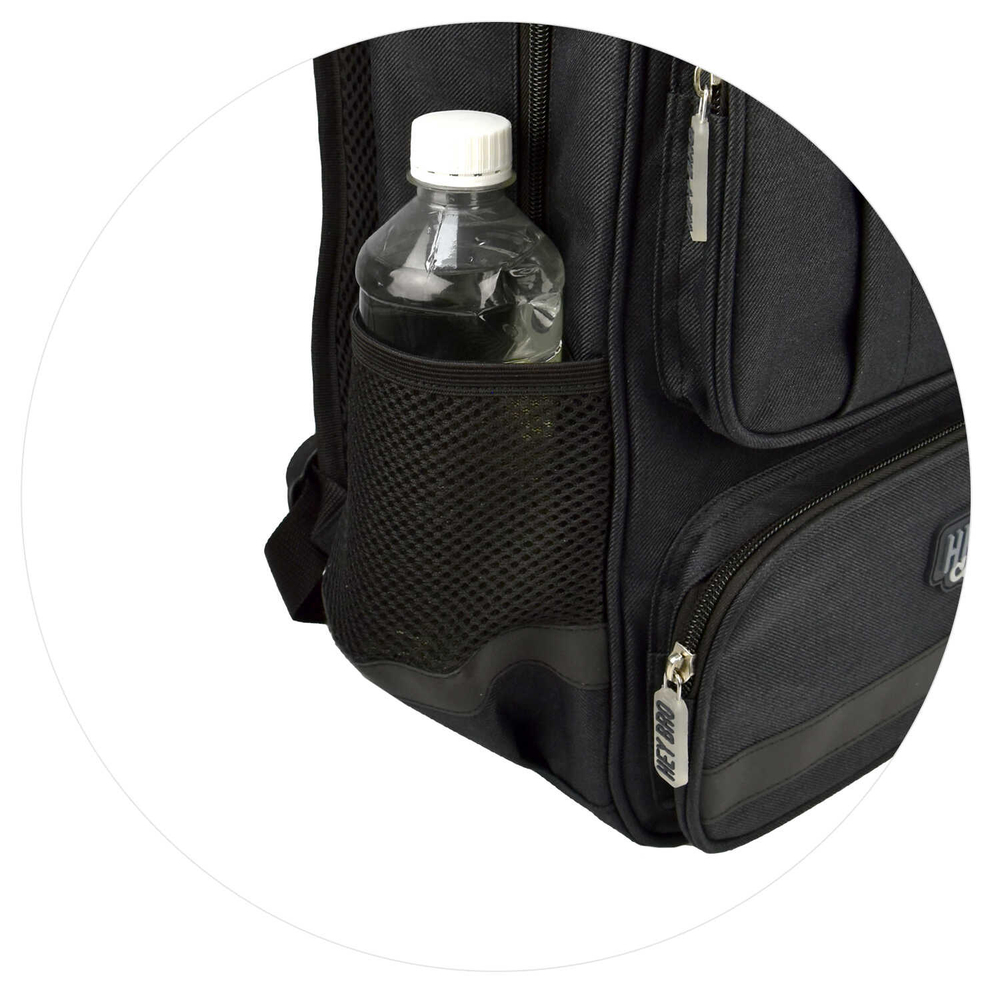 Рюкзак школьный, Феникс+, 30х40х14 см, полиэстер, металлические значки, резиновая нашивка, 1 отделение (-я)