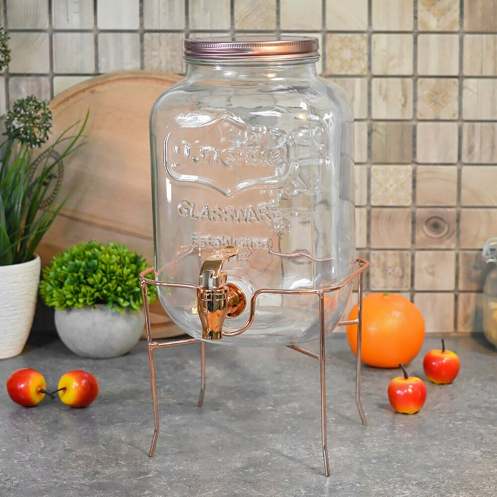 Диспенсер для напитков 4л на металлической подставке