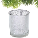 Подсвечник «Снегопад» 7*7,8 см, Серебро