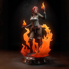 Triss on fire - The Witcher