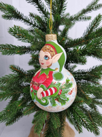 Эльф стеклянная игрушка