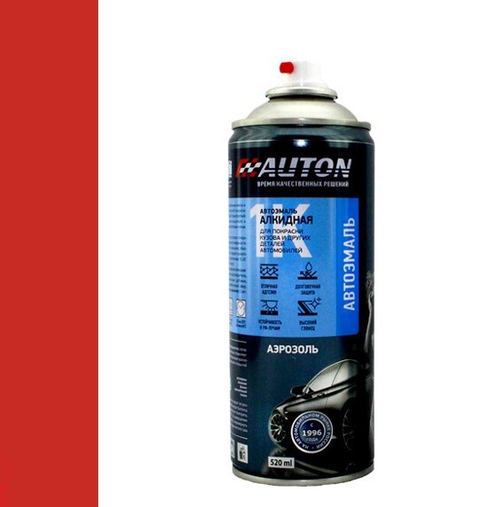 AUTON Автоэмаль алкидная КРАСНАЯ 120, аэрозоль 520мл