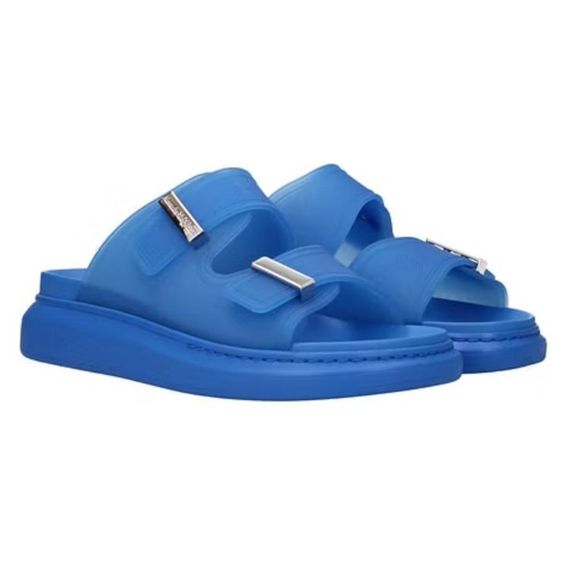 Alexander McQueen Mixed Transparent Rubber Sandal 'Blue'