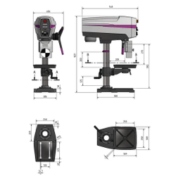 Настольный сверлильный станок Optimum OPTIdrill DP 26-T