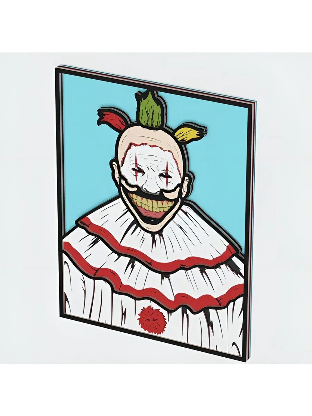 3D Картина по номерам из дерева Твисти Клоун, 23x30 см
