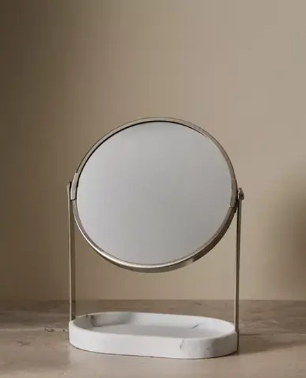 ZARA HOME ЗЕРКАЛО ДЛЯ ВАННОЙ С МРАМОРНЫМ УЗОРОМ, СЕРЫЙ