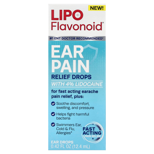 Lipo-Flavonoid, капли для облегчения боли в ушах, 12,4 мл (0,42 жидк. унции)