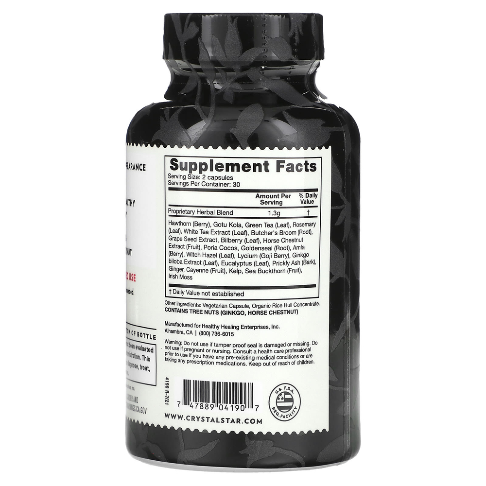 Crystal Star, Vari-Vein, 60 вегетарианских капсул