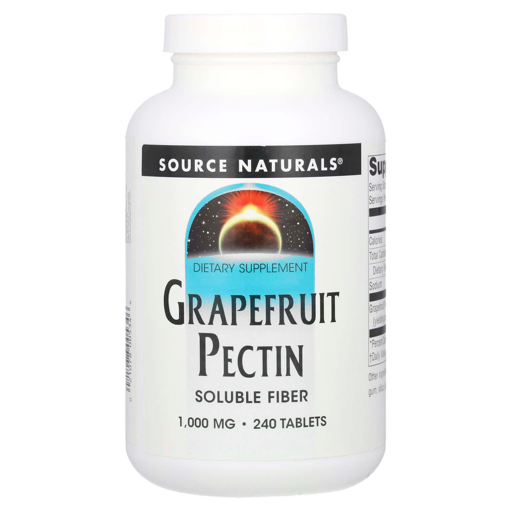 Source Naturals, Грейпфрутовый пектин, 240 таблеток (333 мг в каждой таблетке)