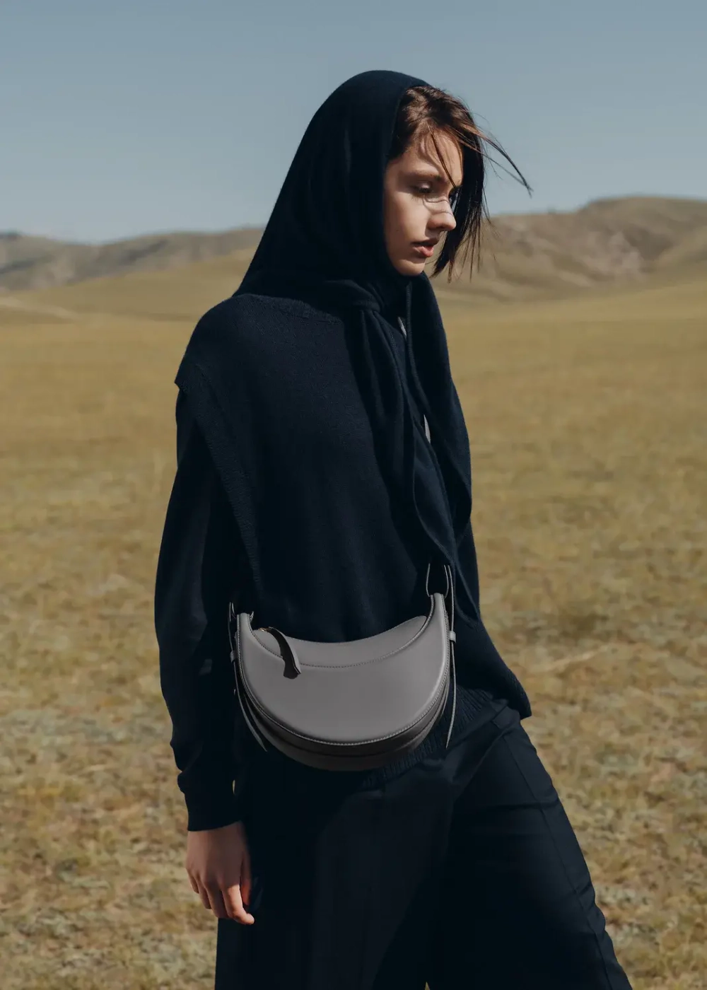 POLENE СУМКА NUMERO DIX, КАМЕННО-СЕРЫЙ