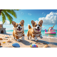 Puzzles - "100" - Corgi - the doggy / Trefl