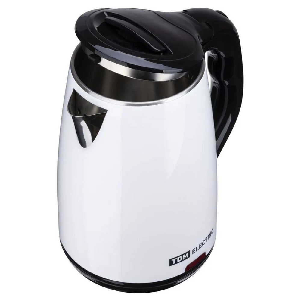 Чайник электрический TDM, Ника, бел, 1.8 л, 1800 Вт, ск нагр элем, нерж