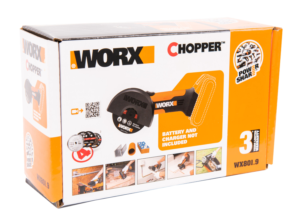 Угловая шлифмашина аккумуляторная WORX WX801.9