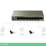 Коммутатор Tenda TEF1109P-8-102W