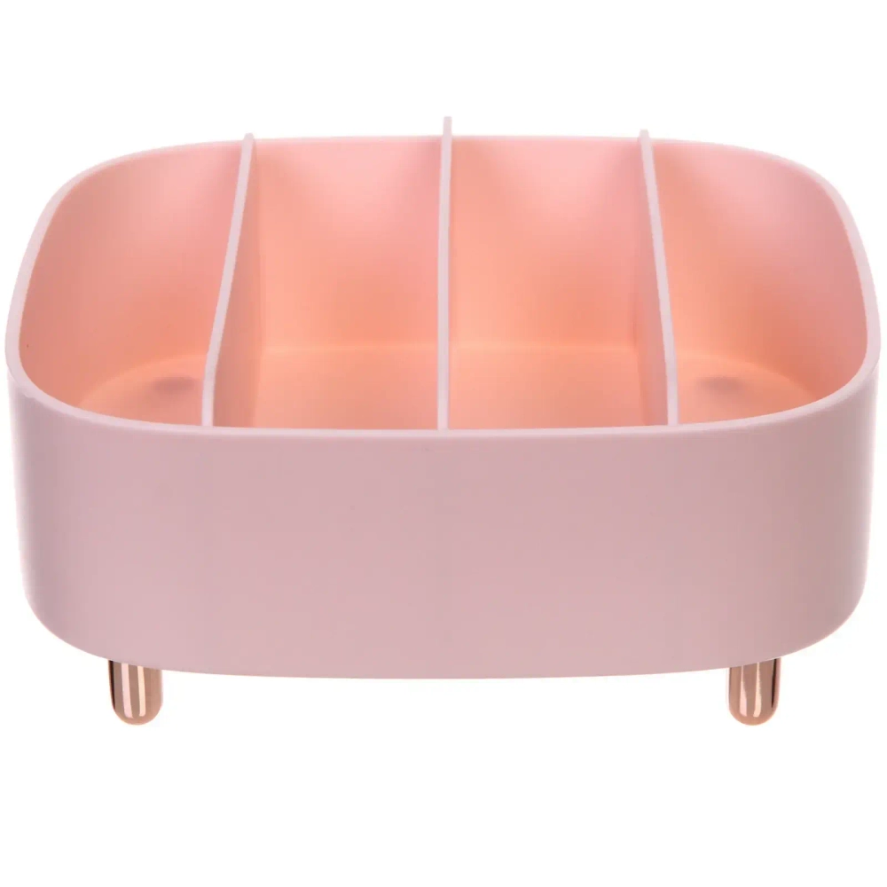 Органайзер для хранения «ПИАНОНО», цвет пудровая роза, 4 отделения, 20*8,6*20,6см (коробка)