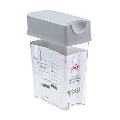 Емкость для сыпучих продуктов ФОЛД 2,2л с удобным дозатором М1249