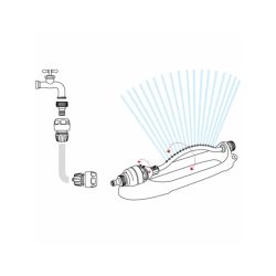 Дождеватель для полива GF GF80005662 осциллирующий с турбиной для огорода SIDERAL | GF
