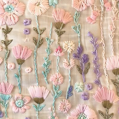 Вышитые цветы