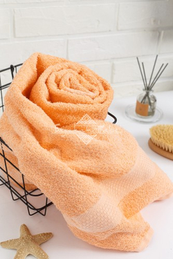 Полотенце махровое, г/к, 40х70, арт. 40-70 BS, 460 гр/м2, цвет: 028-персиковый,