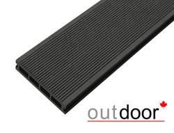 Террасная доска ДПК Outdoor 3D 150*25*3000 мм. STORM/вельвет черная