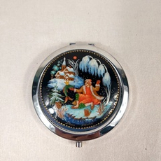 Ручное зеркало "По-щучьему веленью"  (худ. роспись Палех)