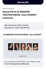 Фотобук LE SSERAFIM 'FILM PHOTOBOOK : Dear, FEARNOT'