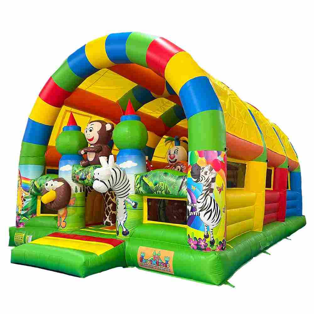 Коммерческий надувной батут «Зверята с крышей 2» без горки, 8*6*5 м