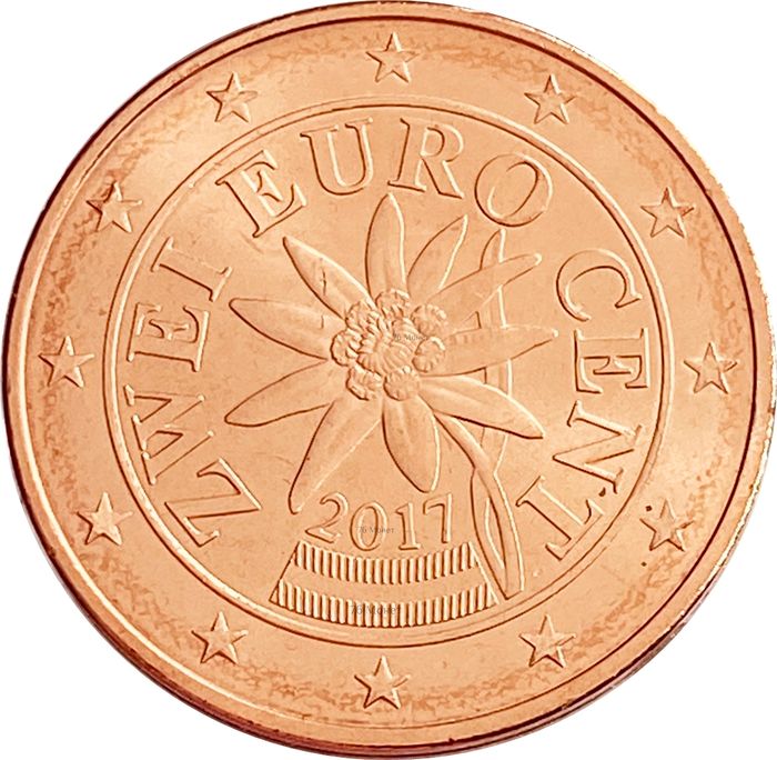 2 евроцента 2017 Австрия (2 euro cent)