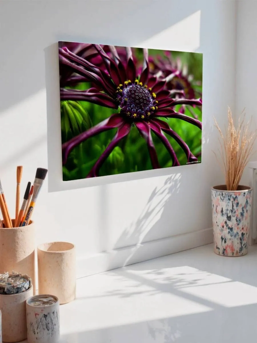 Картина на стену 40 X 50 Бордовый цветок