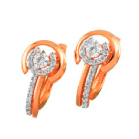 Серьги из золота с фианитами