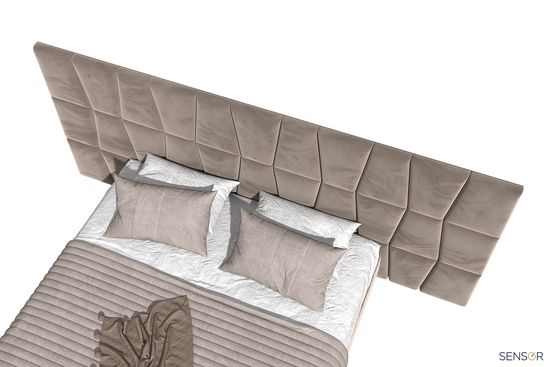 Кровать Trapezium с широким изголовьем