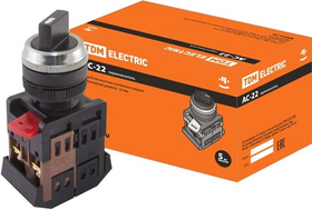 Переключатель АС-22 на 2 фиксир.положения I-O 1з+1р TDM SQ0703-0007