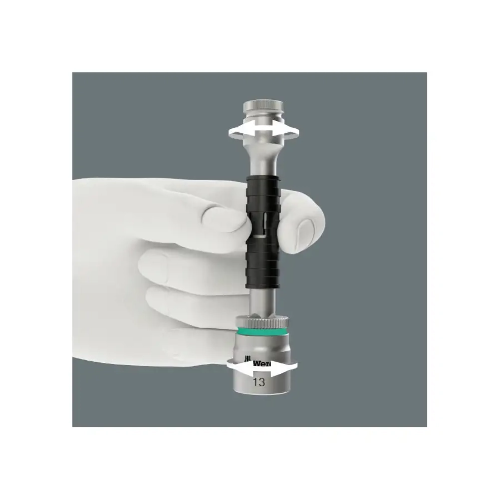 Удлинитель Zyklop со стопором flexible-lock 8796 LB 3/8" WERA 05003592001