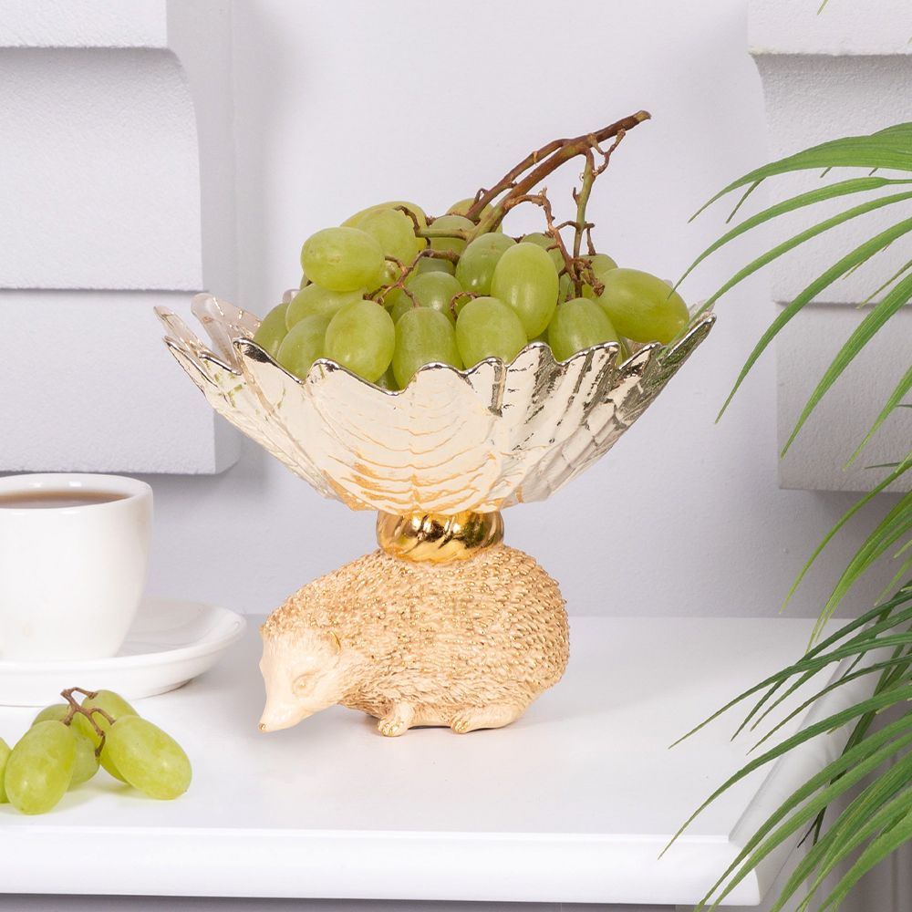 Фруктовница-конфетница Ежик Барб Айвори