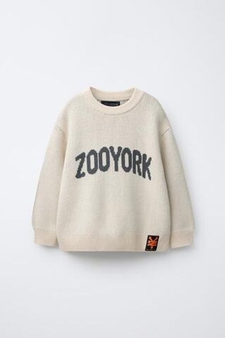 ZARA Х ZOO YORK ДЖЕМПЕР ВЯЗАНЫЙ ZOO YORK, ЭКРЮ