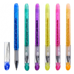 Ручка гелевая, Basir, цветные чернила, серия "Тату", с трафаретом для татуировки, 6 шт