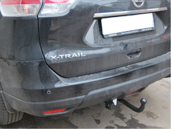 Фаркоп на Nissan X-Trail T32 дорестайл 2014-2017 без подрезки бампера (паспорт и сертификат в комплекте)(без электрики) Steinhof.N-104