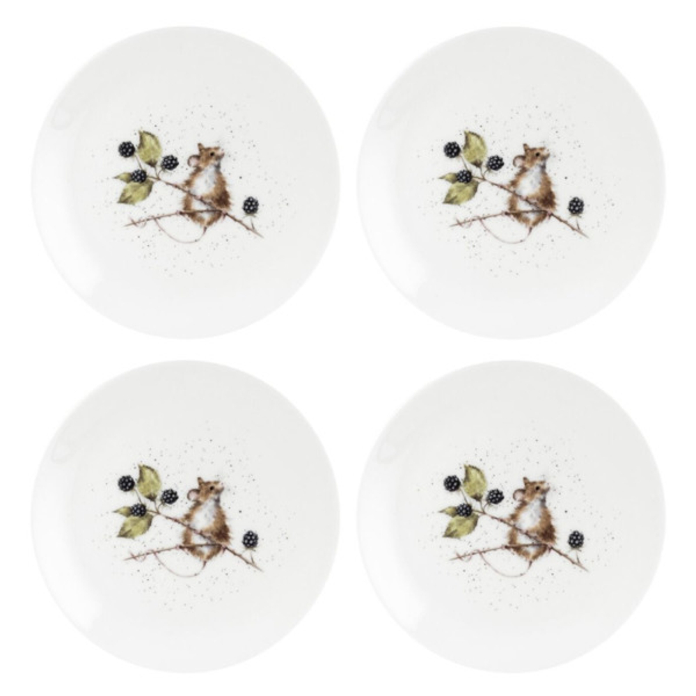 Набор тарелок закусочных 4шт 20см Royal Worchester Забавная фауна Мышка Royal Worcester