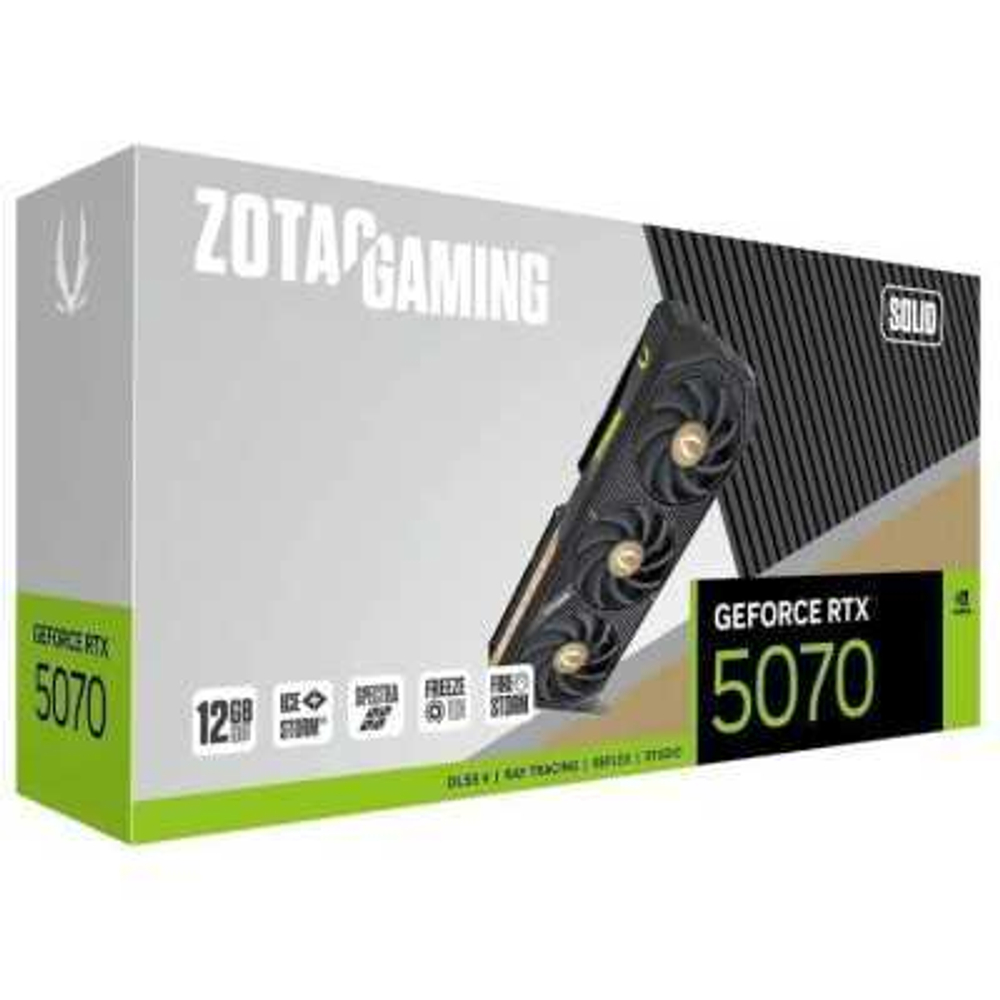 Видеокарта Zotac nVidia GeForce RTX 5070 Solid 12Gb ZT-B50700D-10P