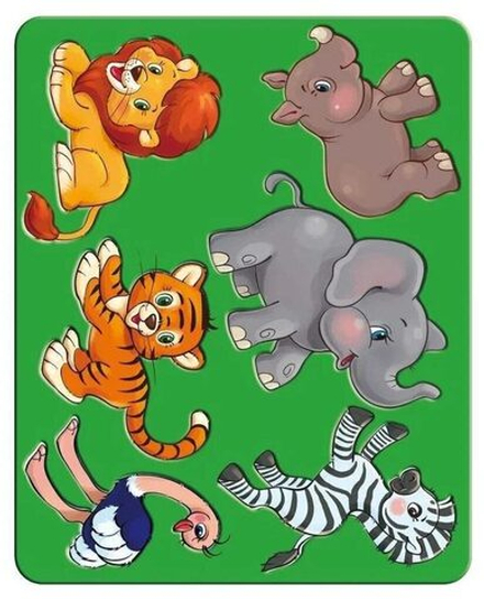 Трафарет "Весёлые зверята"