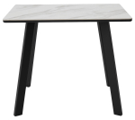 Стол М-City DISAUR Тик Так 90 Белый мрамор Активный, керамика, Черный каркас