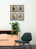 Картины на стену интерьерная на холсте 4 шт, 23*23 см