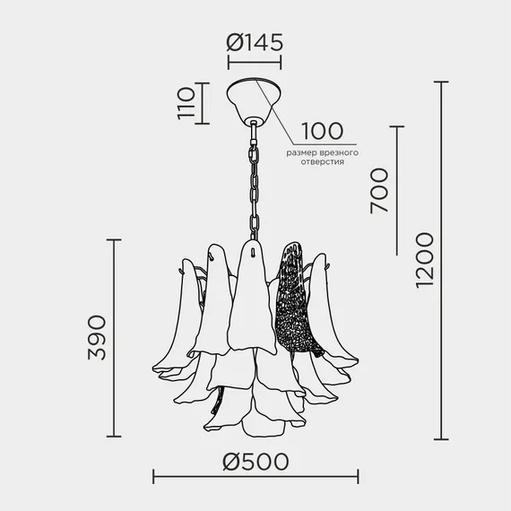 Подвесная люстра MODELUX premium ML.6777.7P GD