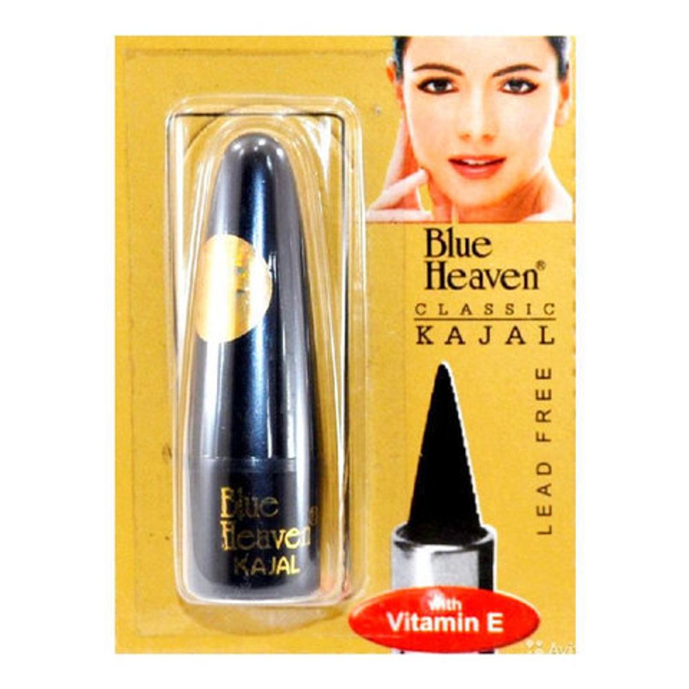 Карандаш каджал для глаз Blue Heaven Kajal Lead Free Classic with Vitamin E, 2 г.