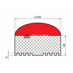 Резиновая опора (РТИ-СЕРВИС 1001) для подкатного домкрата, универсальная