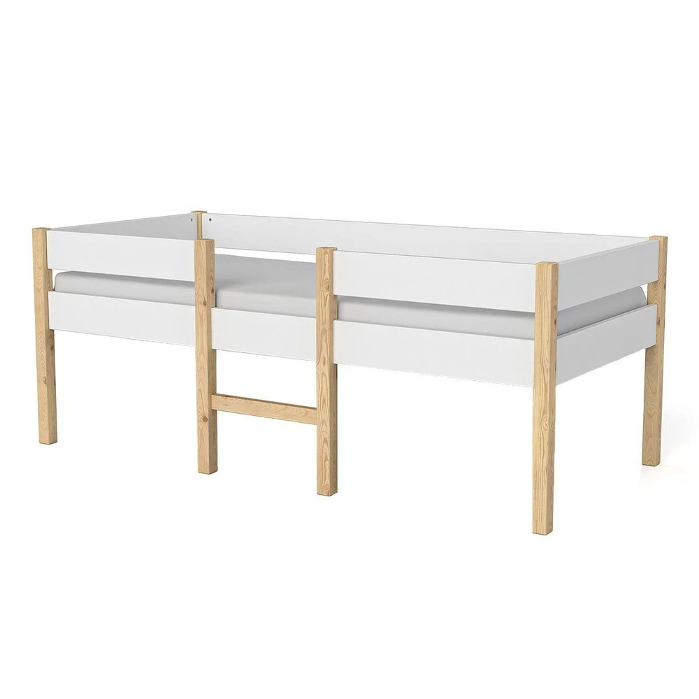 Кровать детская софа 90х200 с бортиком без ящиков односпальная из сосны и из МДФ для девочки и мальчика