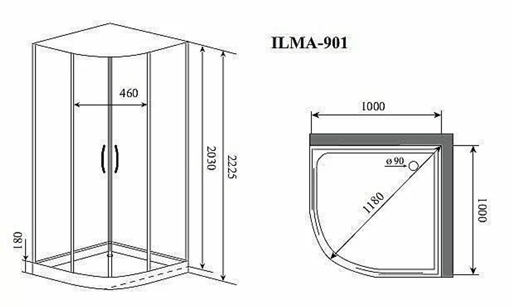 Душевая кабина Timo Premium ILMA 901 100х100