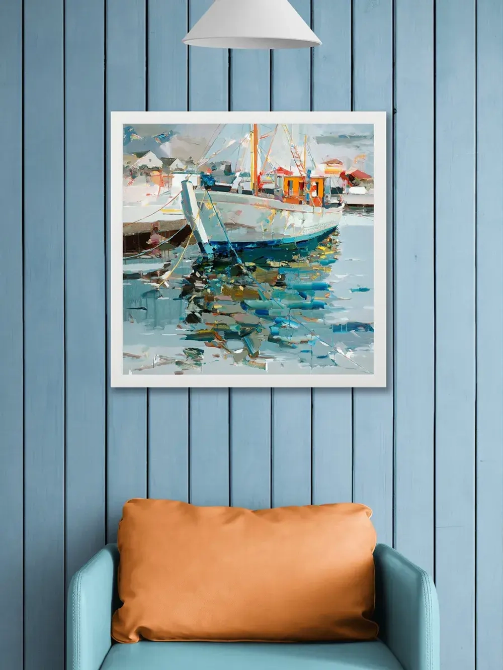 Картина на подрамнике в раме 43*43 см