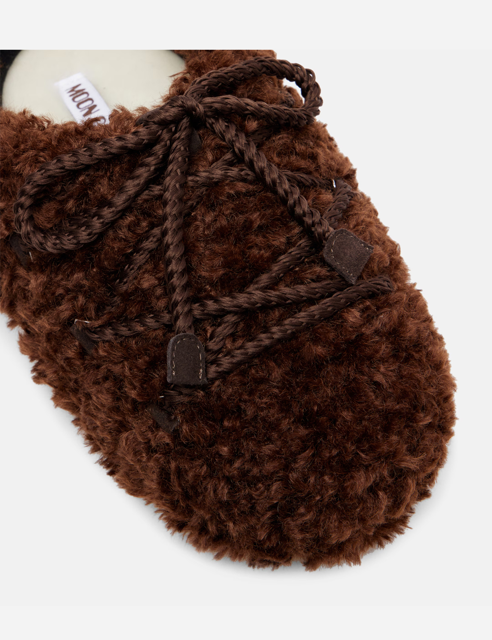 Moon Boot Evx Dark Brown Curly Mules