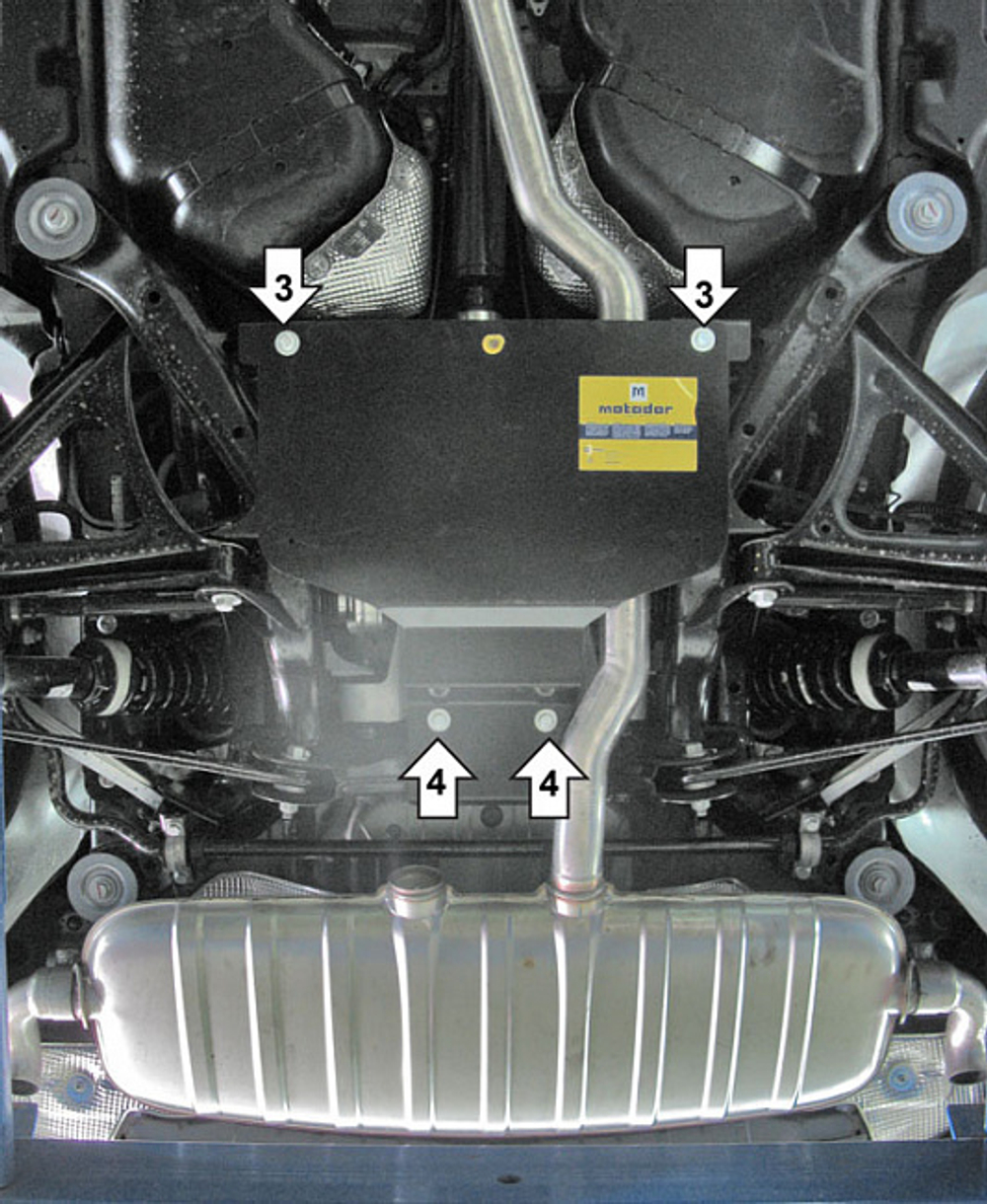 Усиленная защита Motodor зад. дифференциала. 3 мм, сталь. для Volkswagen Touareg 2010-2015,Volkswagen Touareg 2002-2006,Volkswagen Touareg 2015-2018,Volkswagen Touareg 2006-2010 арт.12703